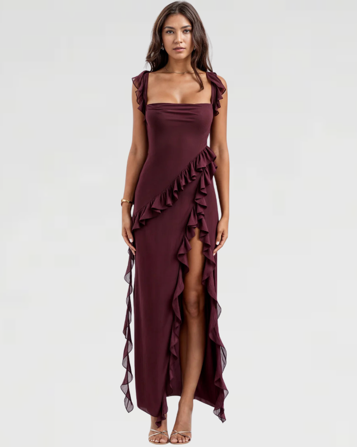 Sophia™ | Vestido Chic de Pierna Abierta